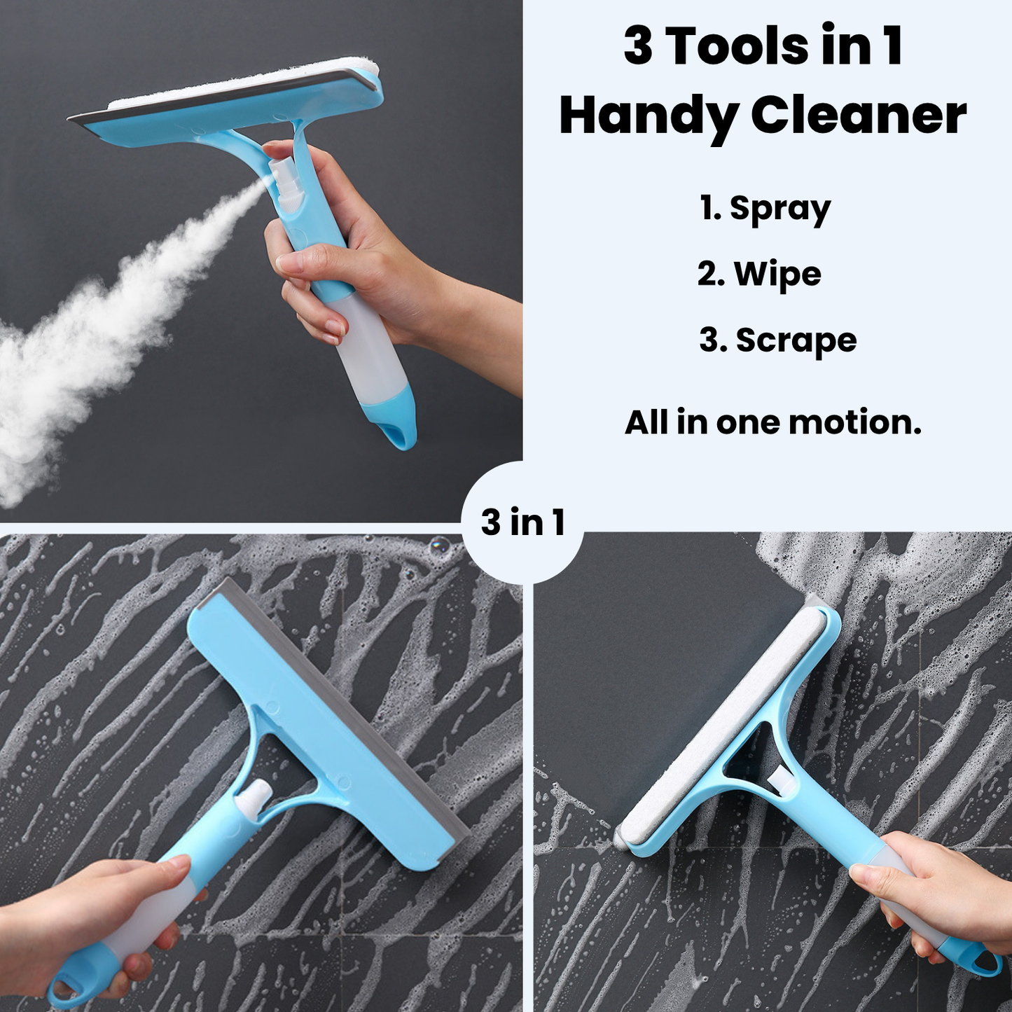 GlassMate - Spray, Wipe & Squeegee