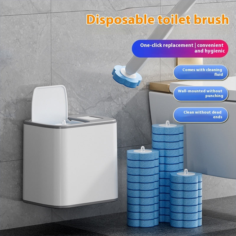 Disposable Toilet Brush Set Household Bathroom Without Dead Angle