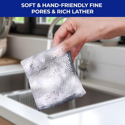 Double-sided Kitchen Oilproof Double-layer Cleaning Scouring Pad